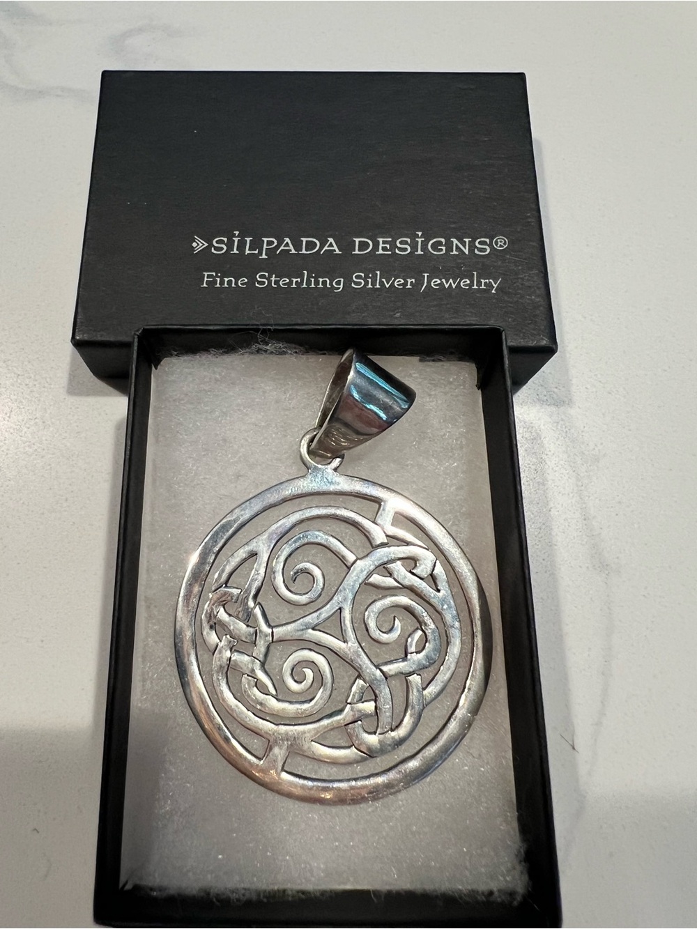 Silpada Silver Celtic Swirl Pendant - Silver